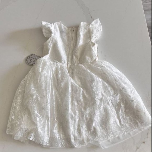 POPATU - Kids' Flutter Sleeve Lace Dress - Picture 4 of 6